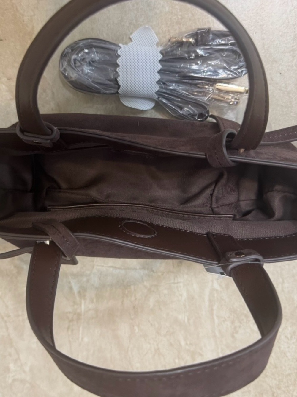 Anthropologies Faux Suede Handbag - Picture 13 of 14